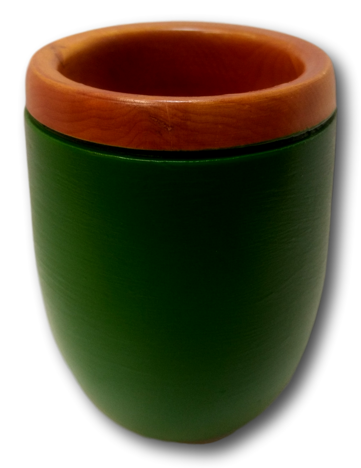 Green Painted Huon Pine Vessel