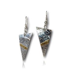 Silver 9ctGold Triangle Slash
