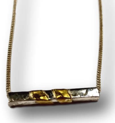 Silver & Gold Slash Necklace