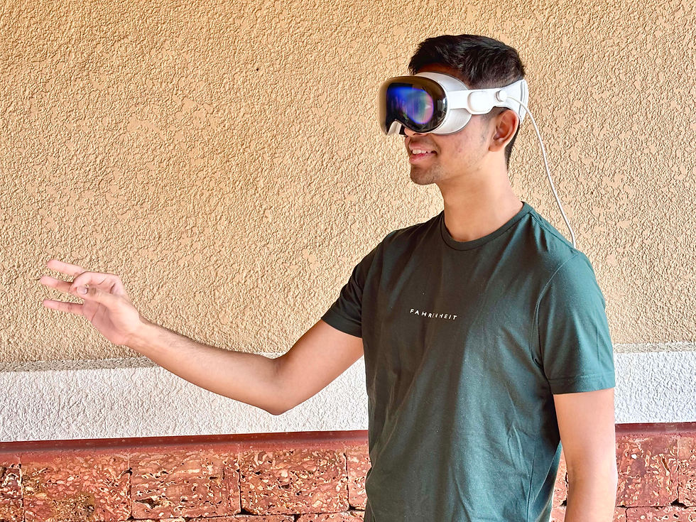 Om wearing the Vision Pro