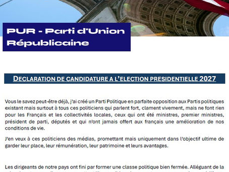 Élection 2027 - Candidature de M. Arnaud BOISNARD