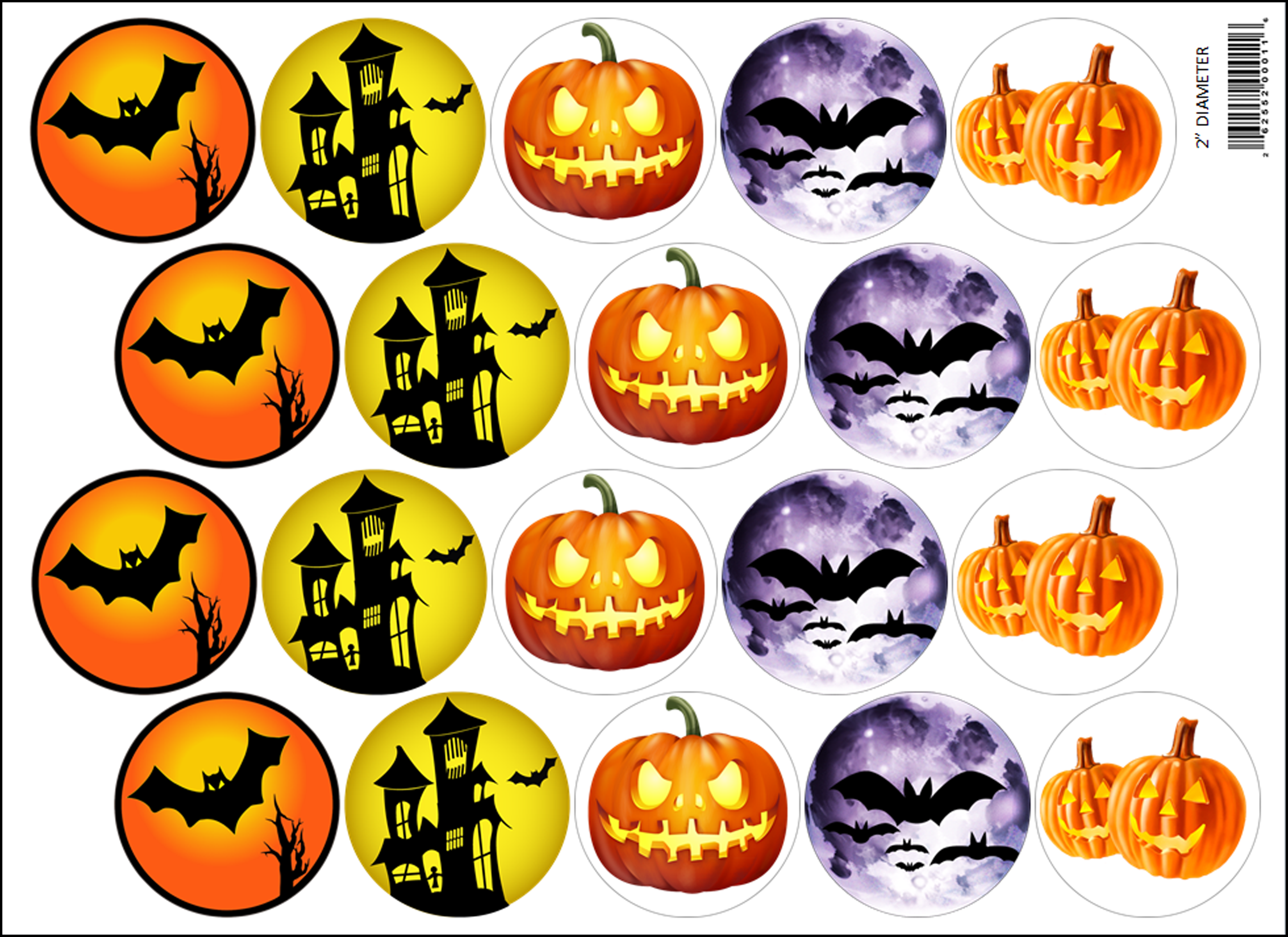 Halloween-20 Circles-2" Diameter