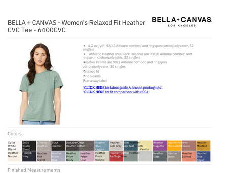 Ladies' Bella Relaxed Crew - Page 2 - (Heather)