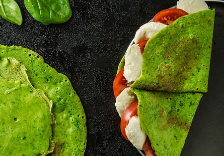 Quesadilla en tortilla de espinaca