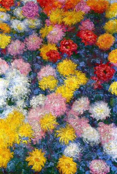 I love Monet from all perspectives, the way he's able to capture landscape and florals is romanticization itself. This is one of my favorites, Chrysanthemums.