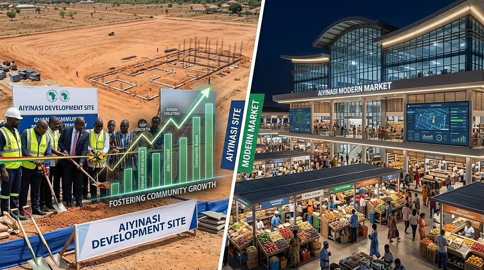 Sod Cut for GH₵32 Million Aiyinasi 24-Hour Market — Flagship Policy Moves to Implementation