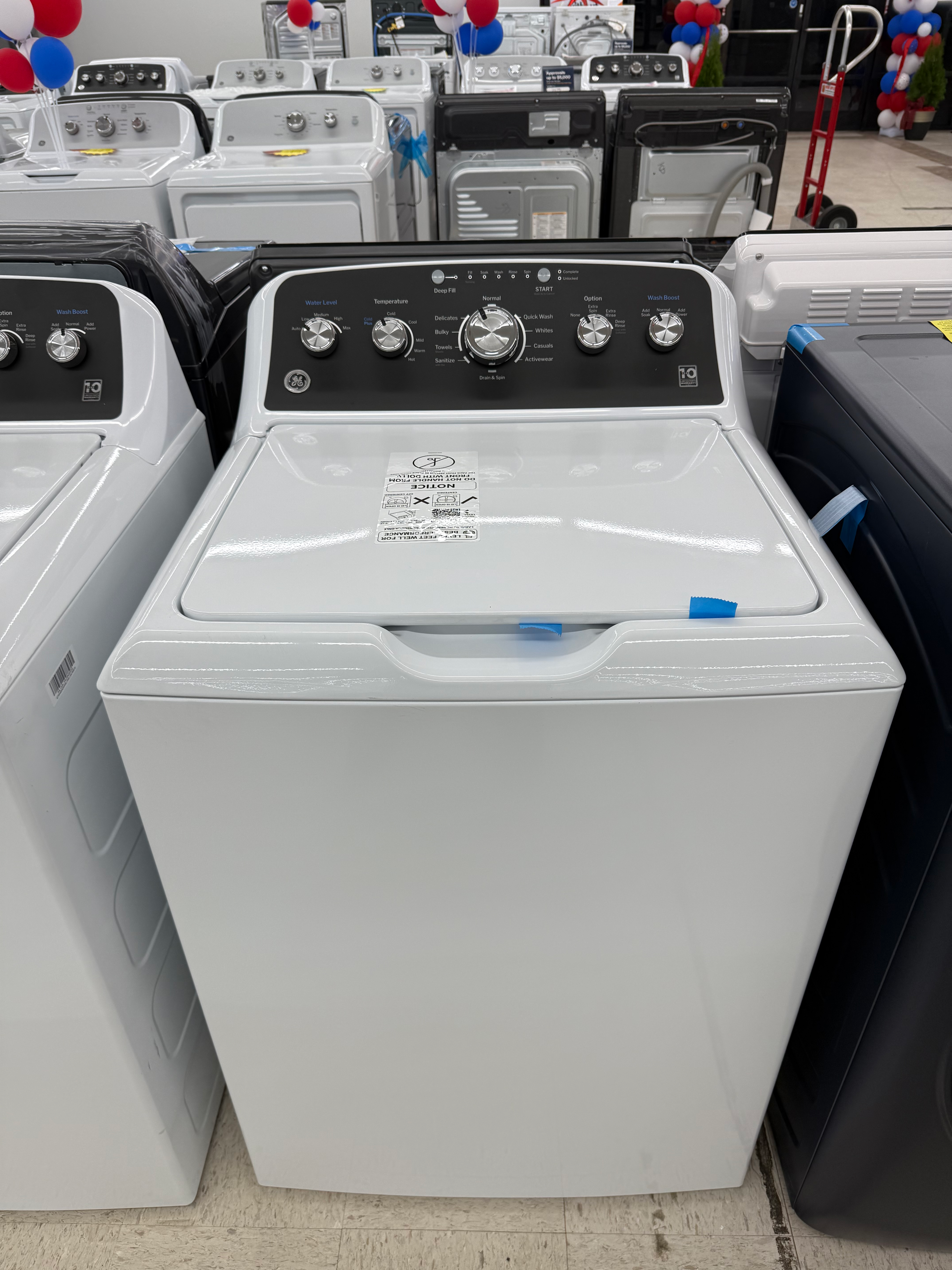 4.5 cu. ft. Top Load Washer in White with Dual Action Agitator and Cold Plus