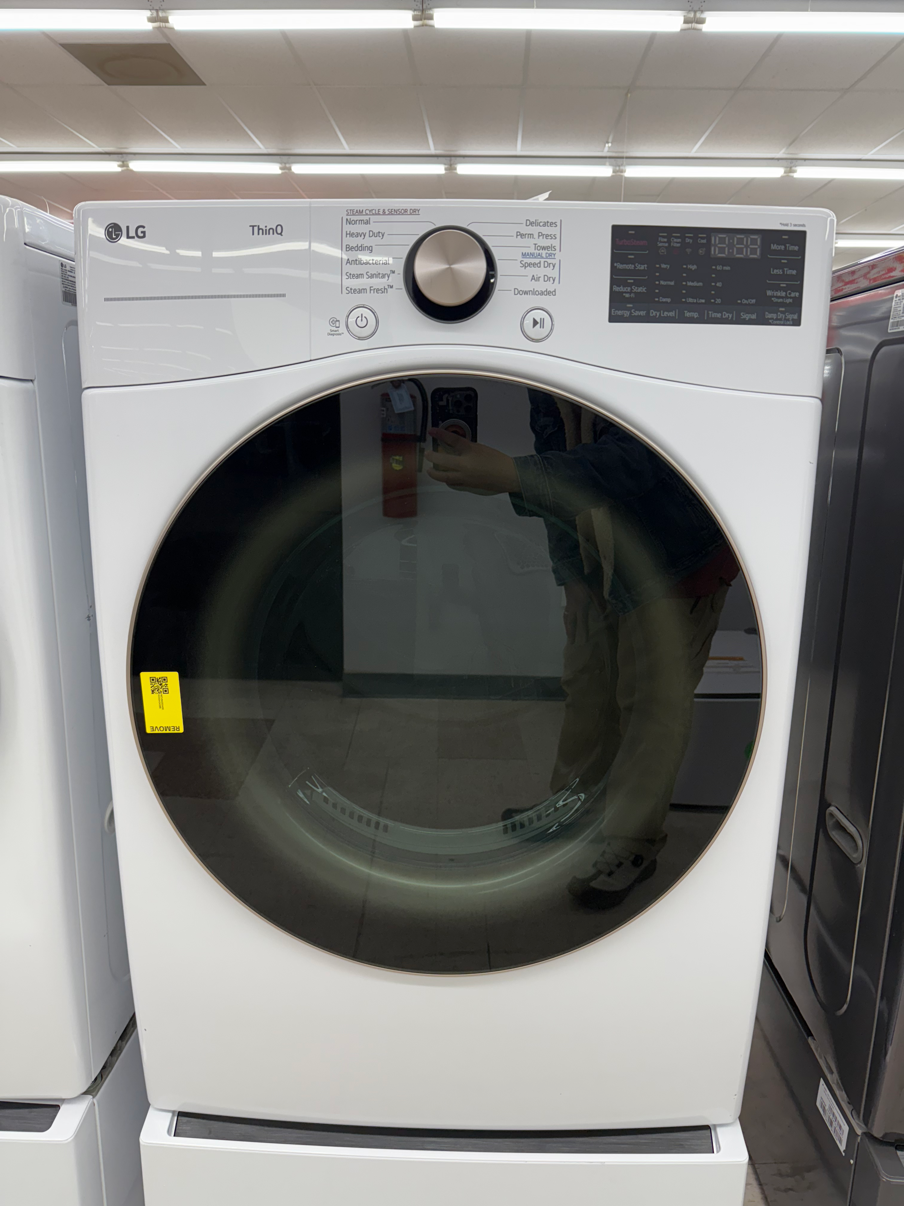 7.4 Cu. Ft. Vented SMART Electric Dryer in White with TurboSteam and Sensor Dry