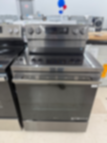 30 in. 5 Element Slide-In Free Standing Range in Black Stainless Steel