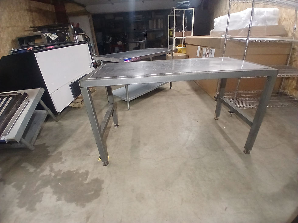 Thumbnail: STAINLESS STEEL HEAVY DUTY WORK TABLE