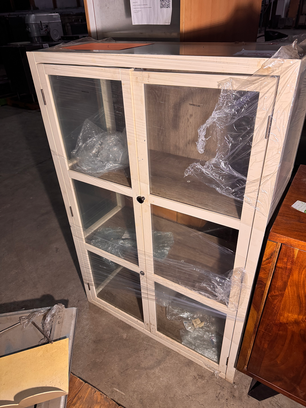 Thumbnail: 3 Drawer Wood Dresser, Display Cabinet