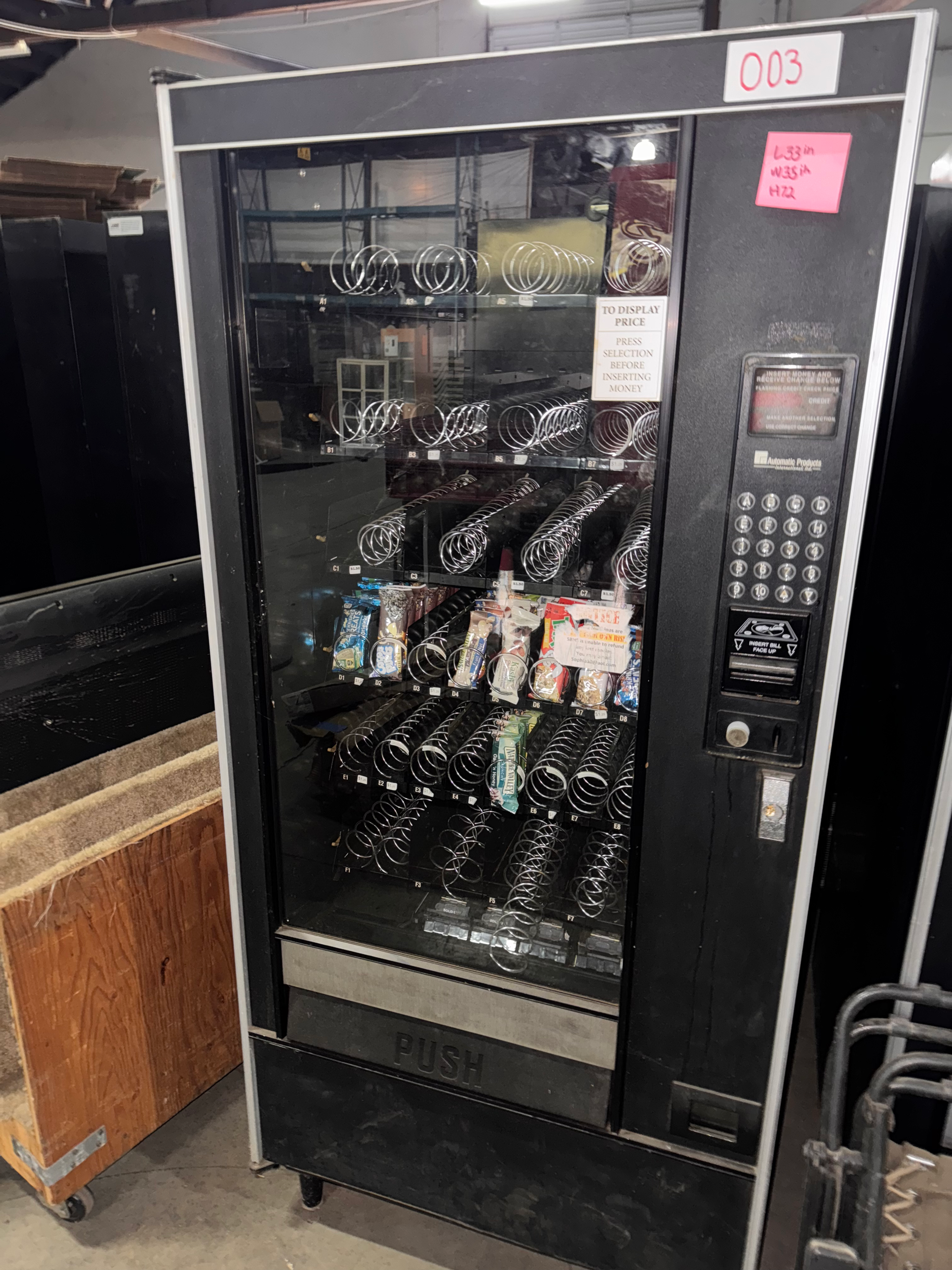 Automatic Products Snackshop LCM2 Vending Machine