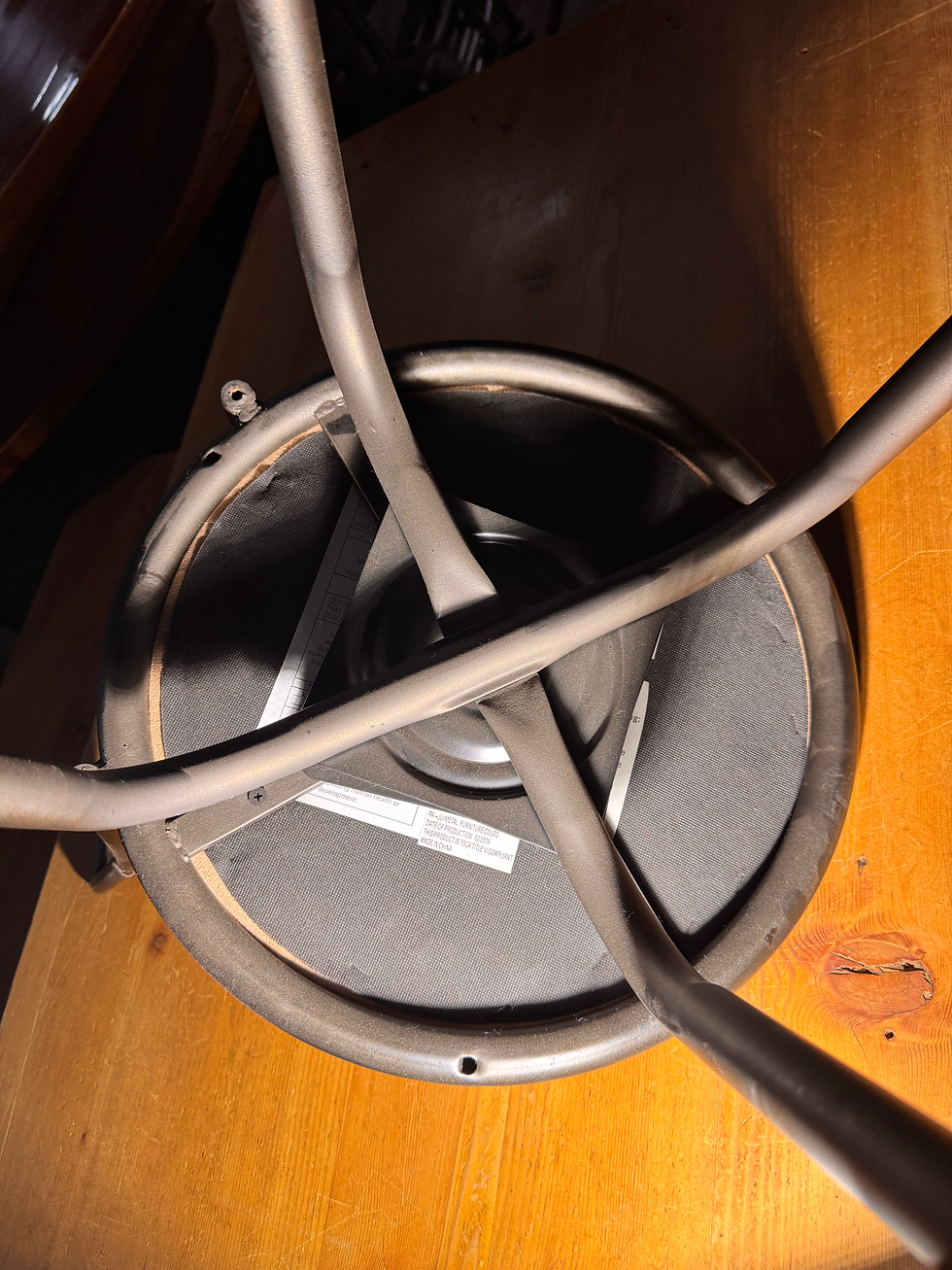 Thumbnail: Brown Metal Chairs with Cushions