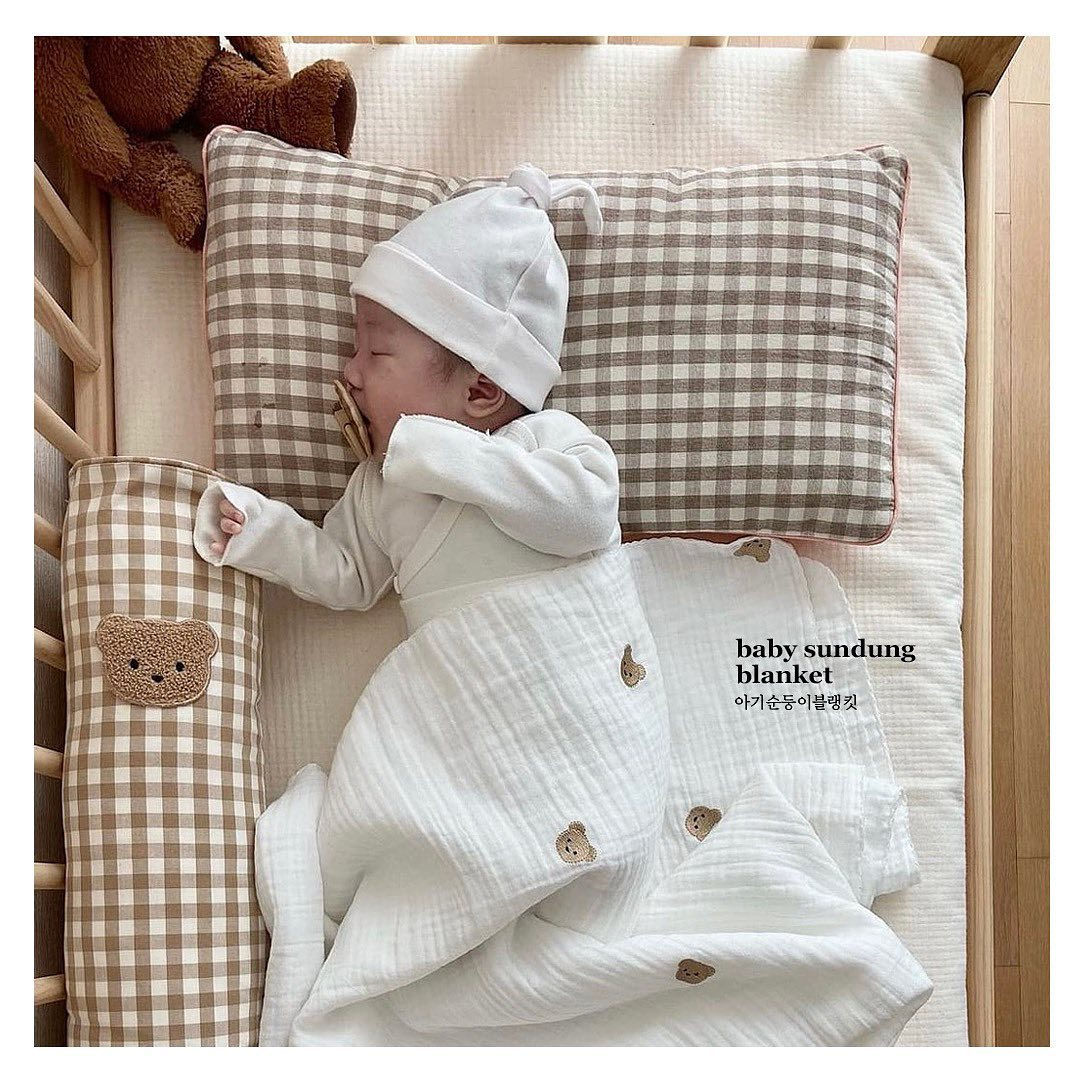 熊仔滿印🐻✨四層棉紗被仔