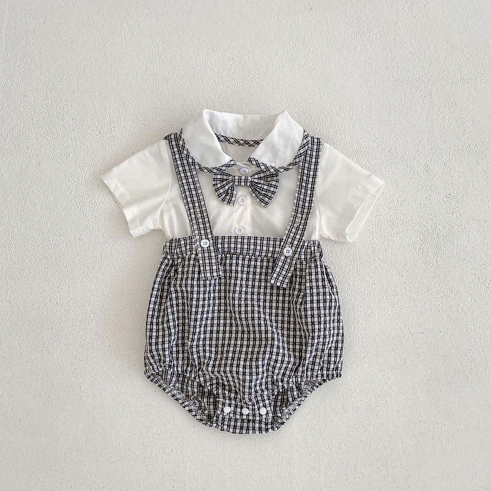 縮圖：格仔✨假兩件禮服夾衣