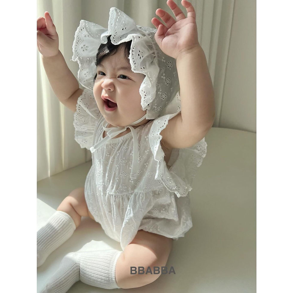 縮圖：【親子款】縷空刺繡花♥薄款短袖連衣裙