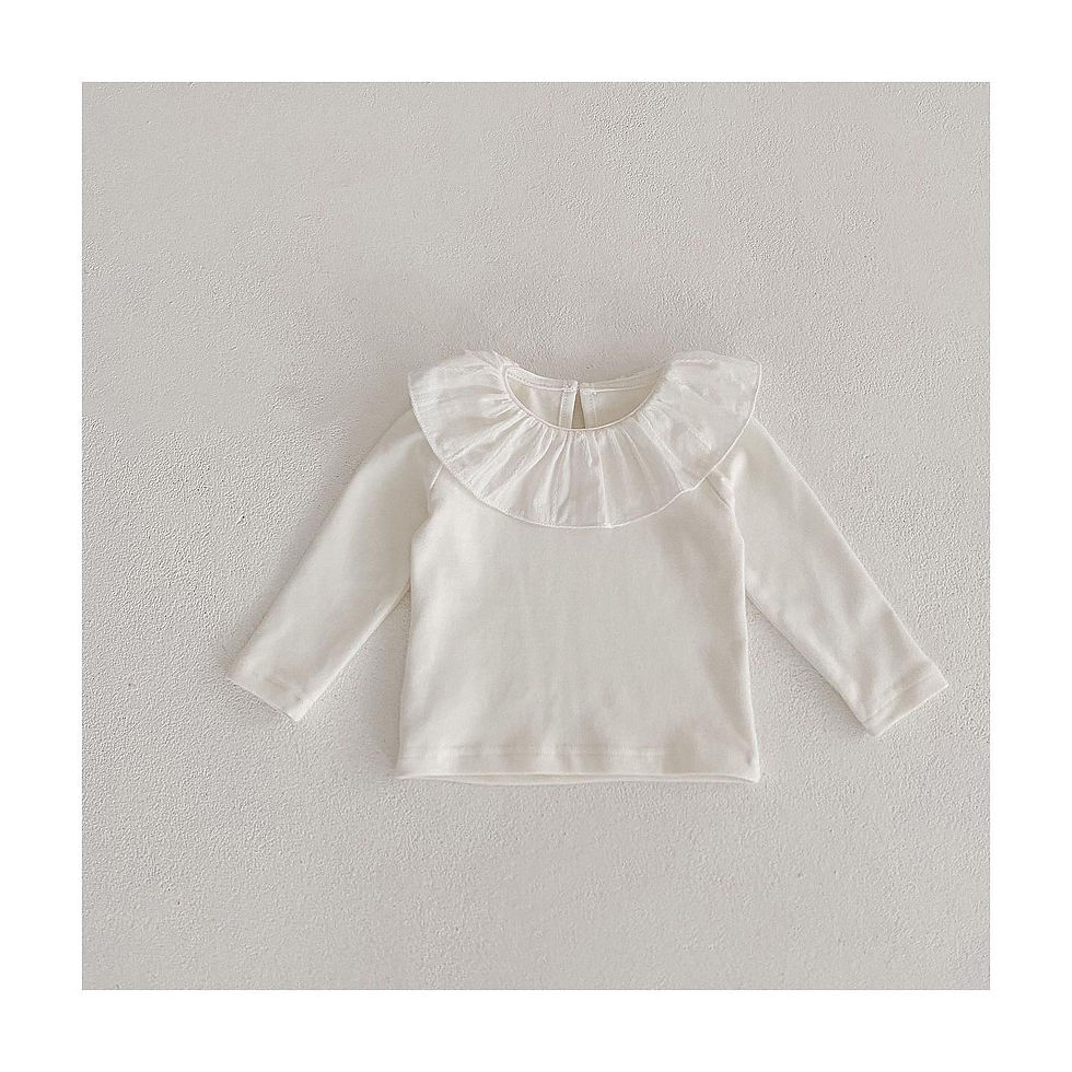 縮圖：荷葉領✨純棉長袖衫