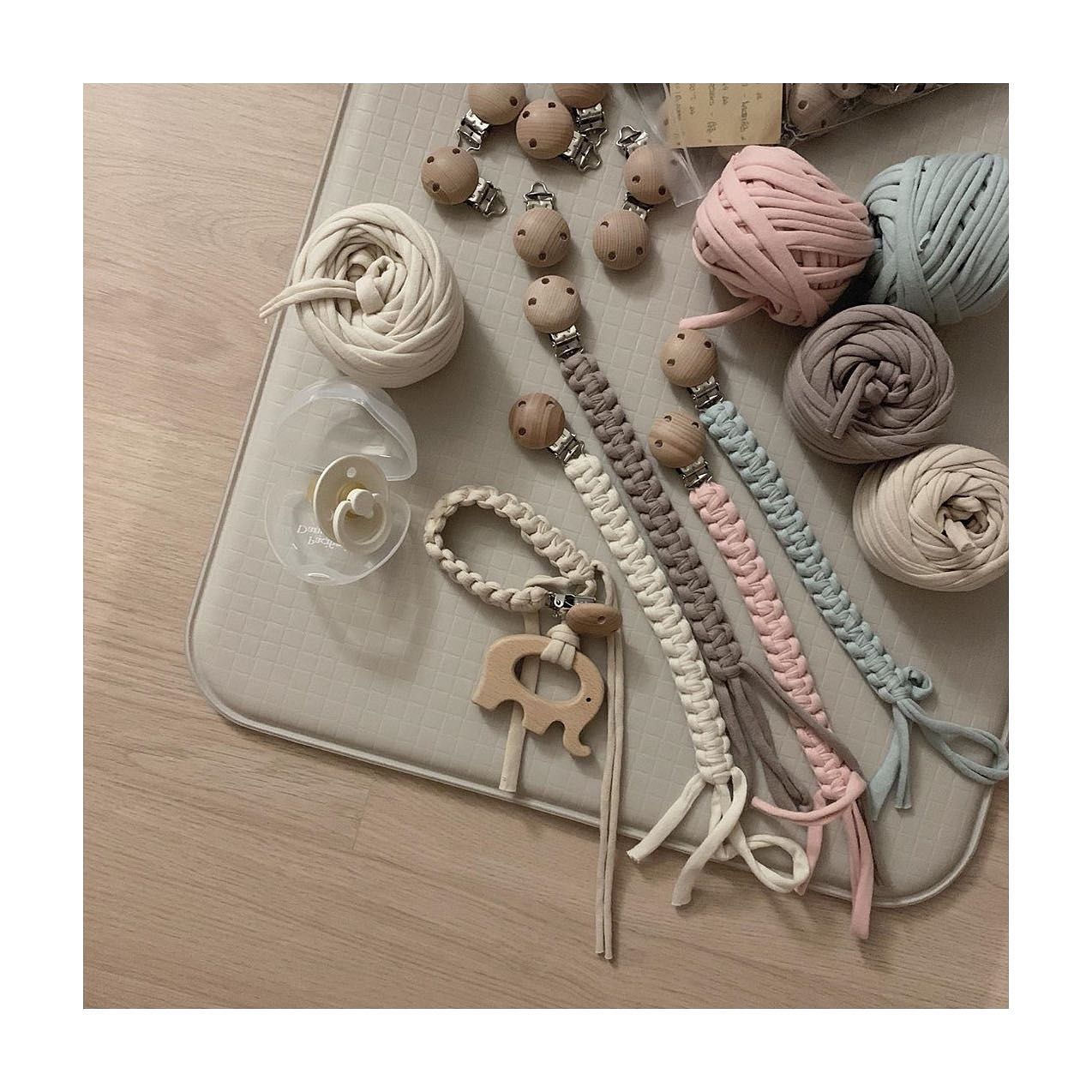 純手工編織✨純棉布料奶嘴夾