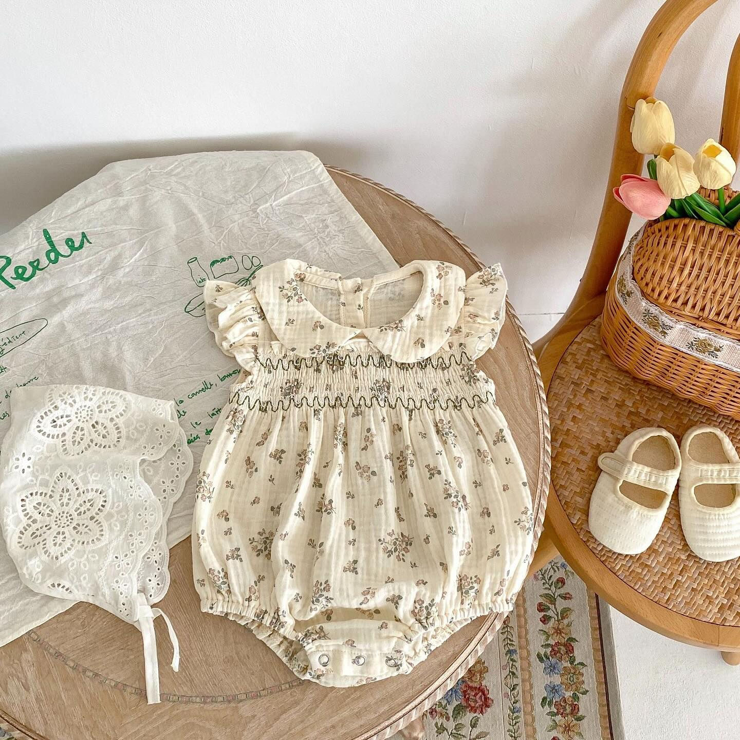 娃娃領♥碎花夾衣