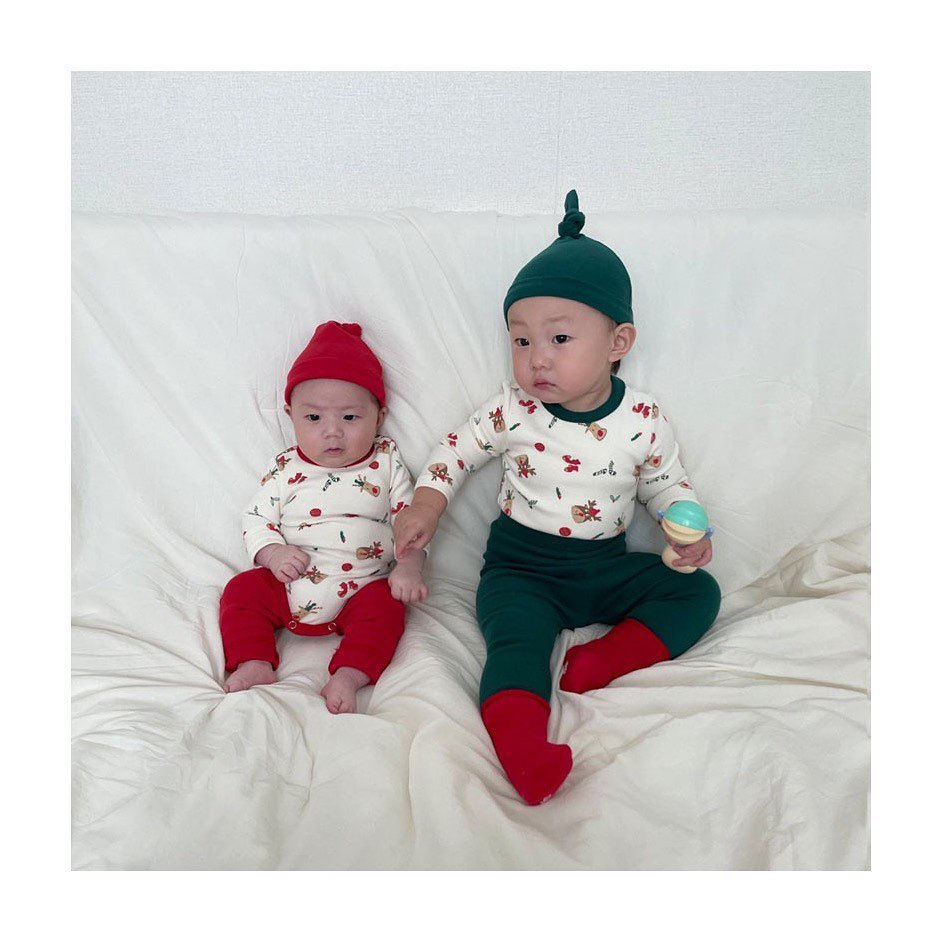 縮圖：聖誕小鹿滿印🎄🎅🦌純棉夾衣+帽仔+長褲