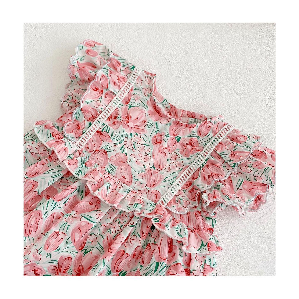 Thumbnail: 花花滿印✨花邊袖夾衣