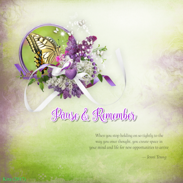 Pause and remember—