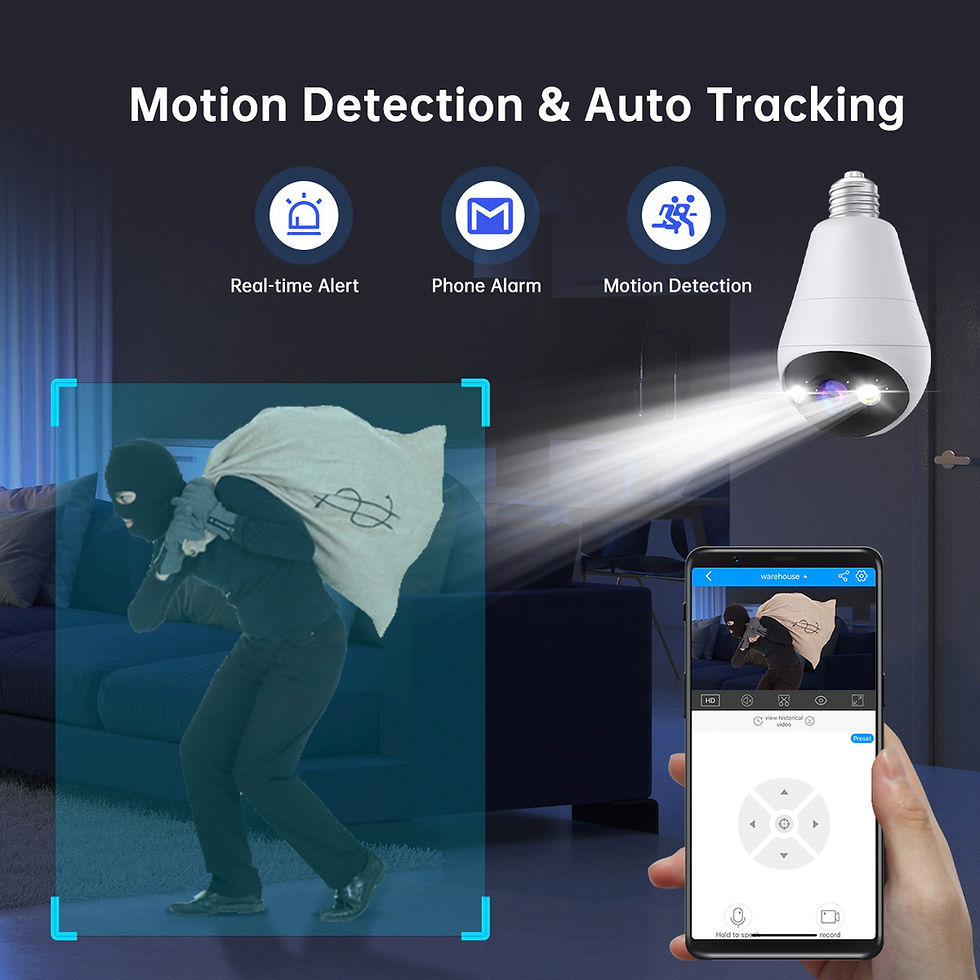 Thumbnail: Jooan 2K 3MP E27 Bulb Camera WiFi Indoor Video Surveillance Home Security Monito