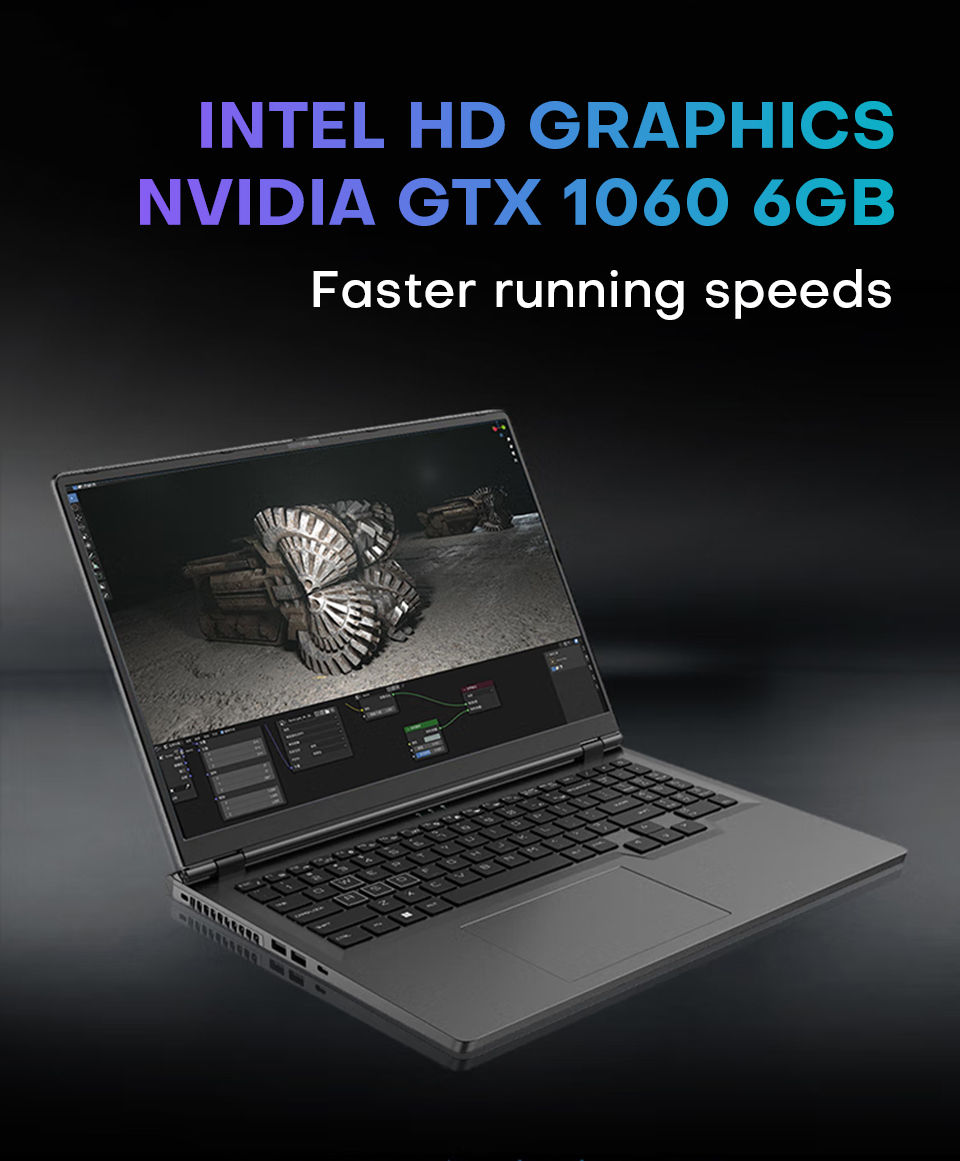 Thumbnail: Xiaman 16 inch Gaming Laptop intel Core i7-6700HQ GTX 1060 IPS 1920*1200 Noteboo