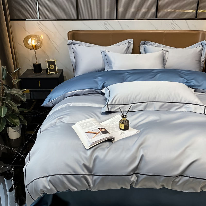 الصورة المصغرة: Embroidery Hotel Quality Bedding Set Luxury 800TC Egyptian Cotton Duvet Cover Be