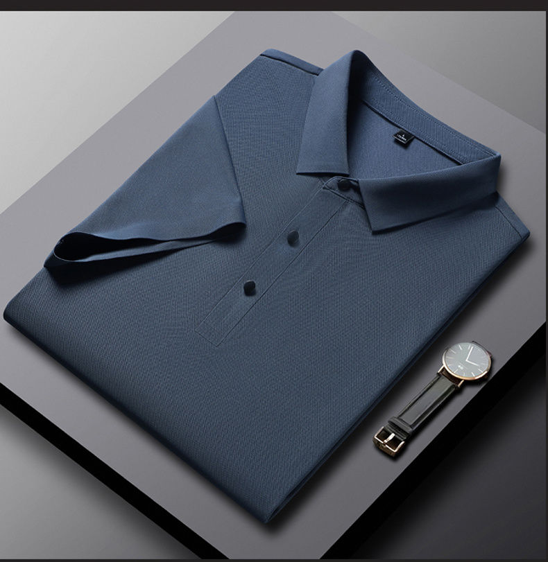 Thumbnail: YJKVUR 2024 Summer New Polo Shirt Men 3 Buttons Casual Work T Shirts Quick Dry S