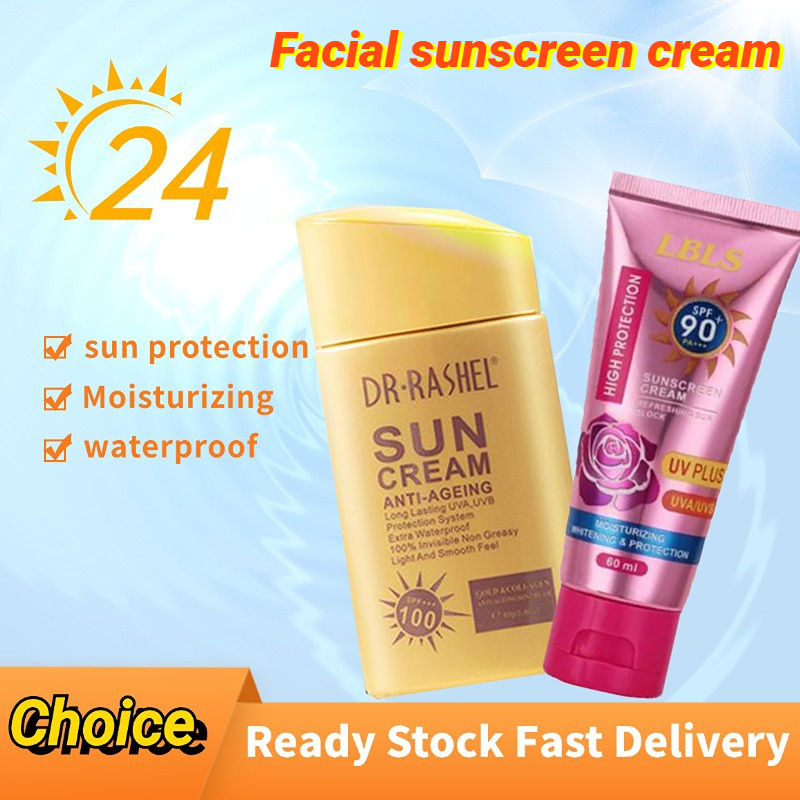 SPF90+ Sunscreen Cream Protector Facial Sun Block Gel Isolation Lotion Cream Ble