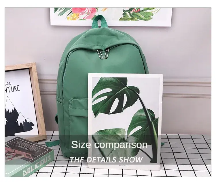 Thumbnail: High Quality New Waterproof Nylon Women Backpack Female Travel Bag Backpacks Sch