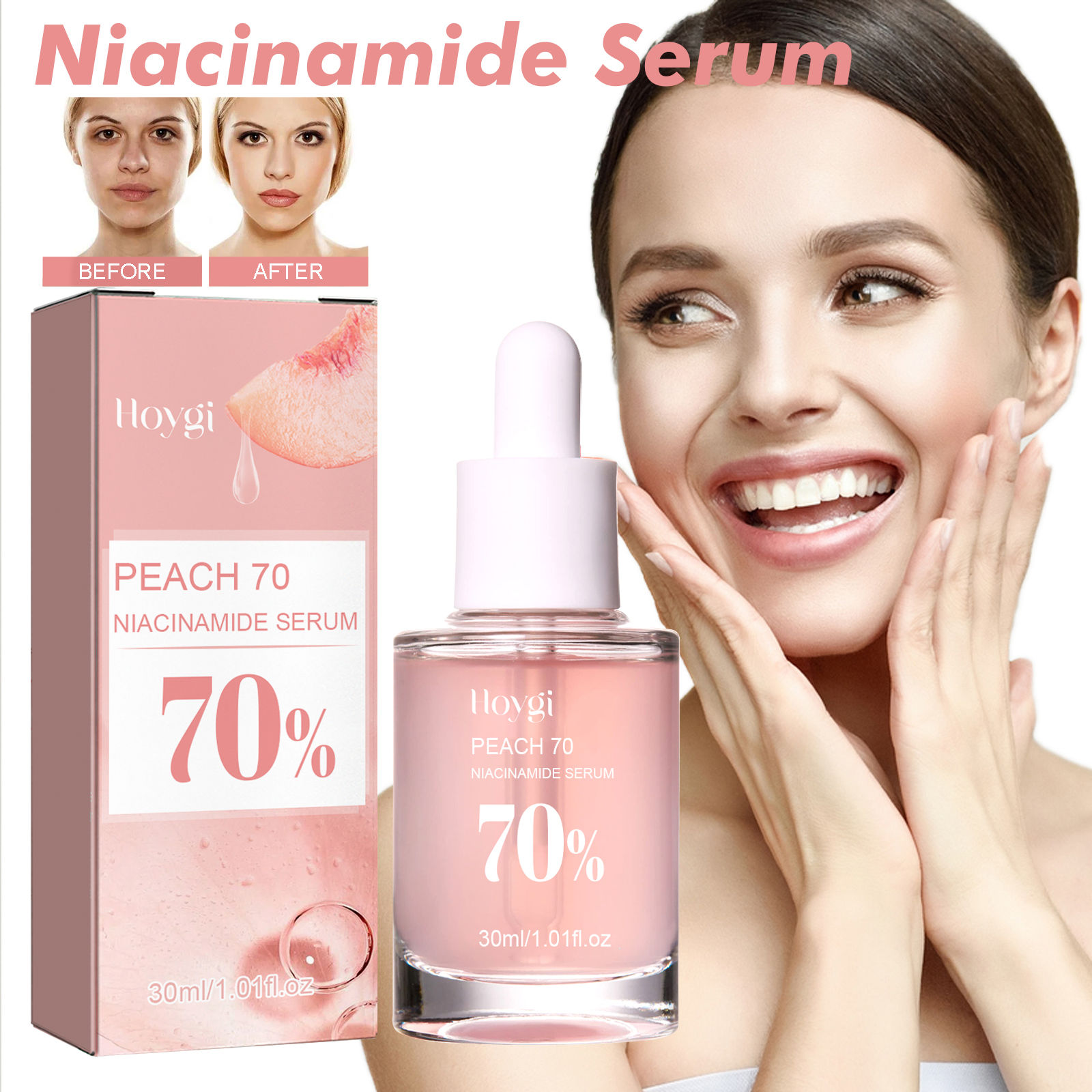 Niacinamide Facial Serum Fade Melanin Moisturzing Rejuvenation Shrink Pores Smoo