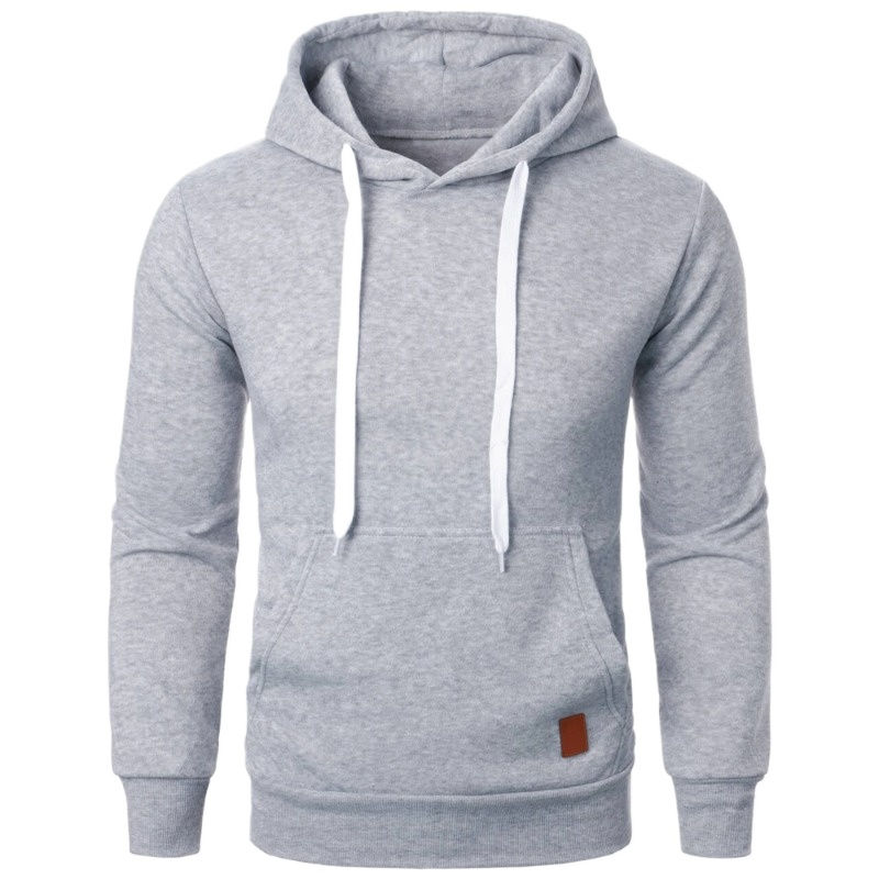 الصورة المصغرة: Mens Casual Hooded Collar Drawstring Hoodies Sweatshirts Long Sleeve Shirts Outd
