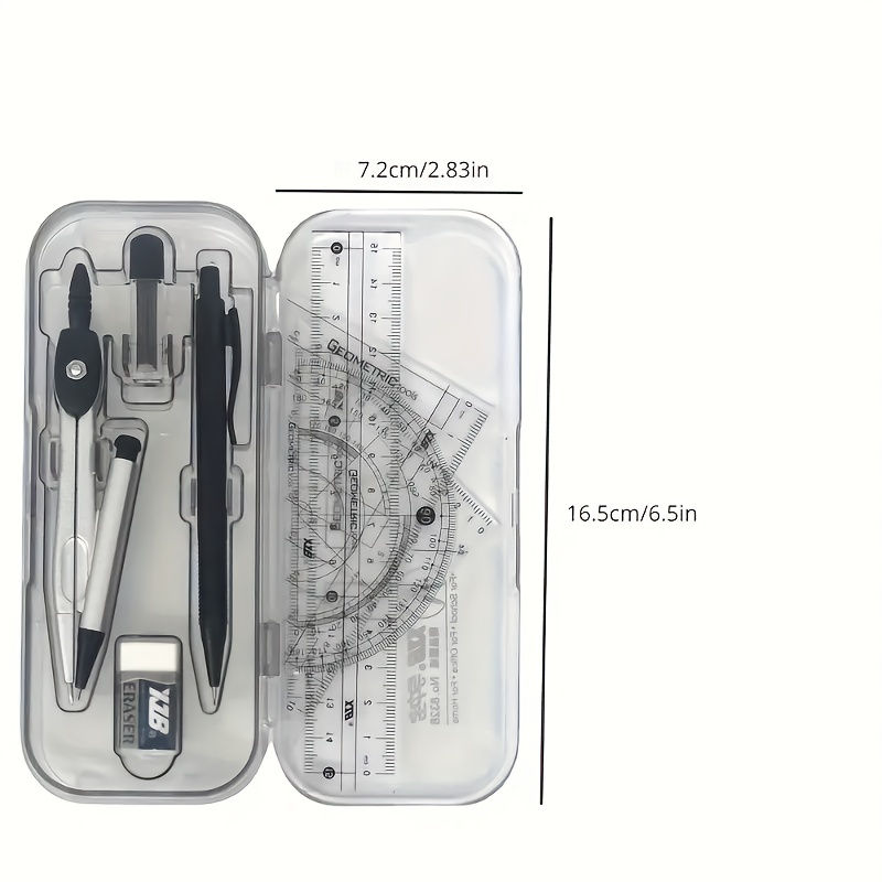 الصورة المصغرة: 8PCS Drawings for Geometry School Compasses, Mechanical Pencils, Protractors, Ru