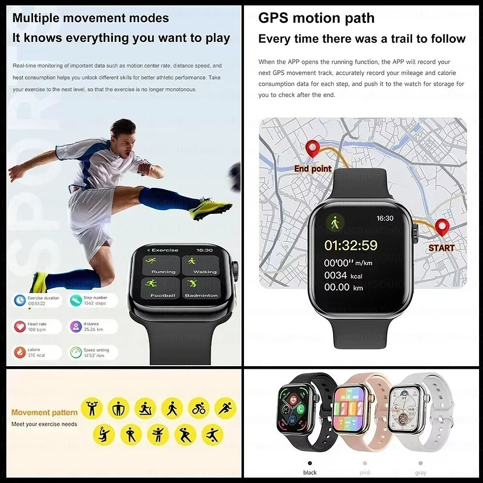 Thumbnail: 2025 New Original For Apple Watch 10 Smart Watch Men Body Temperature Bluetooth 