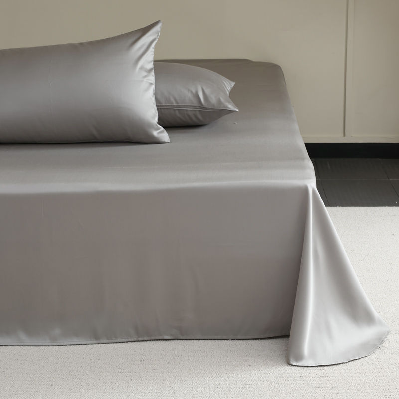 Thumbnail: 100% Mulberry Silk 4/6pcs Bed Sheet Set, Solid Color Bedding Set, Luxury Silky F