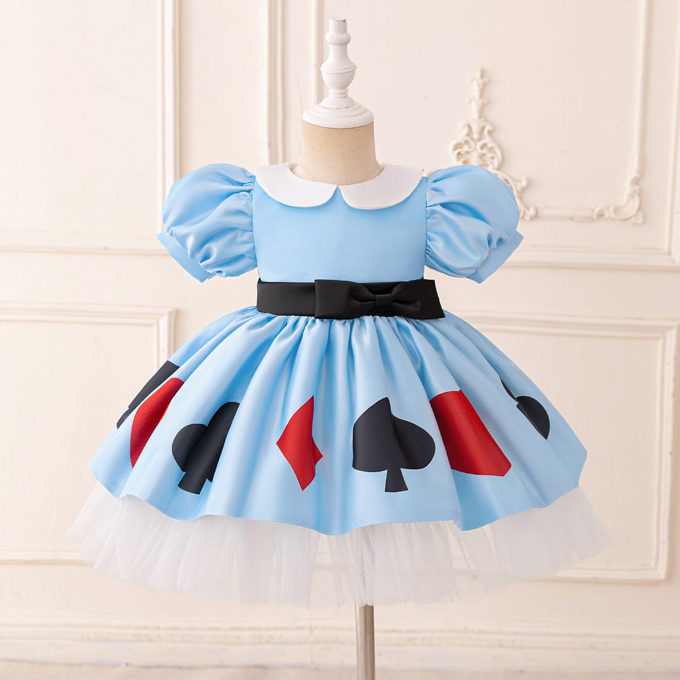 Thumbnail: Alice Party Girls Costume Wonderland Alice Lolita Maid Cartoon Print Birthday Pr