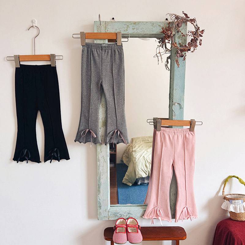 الصورة المصغرة: Girls Pants Autumn New Korean Style Bowknot Bottom Pants Fashionable Trousers Fo