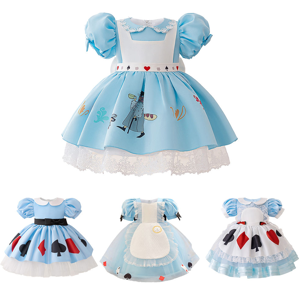 زي حفلة للبنات أليس، أليس في بلاد العجائب، زي لوليتا خادمة، بطبعة كرتونية، مثالي لأعياد الميلاد