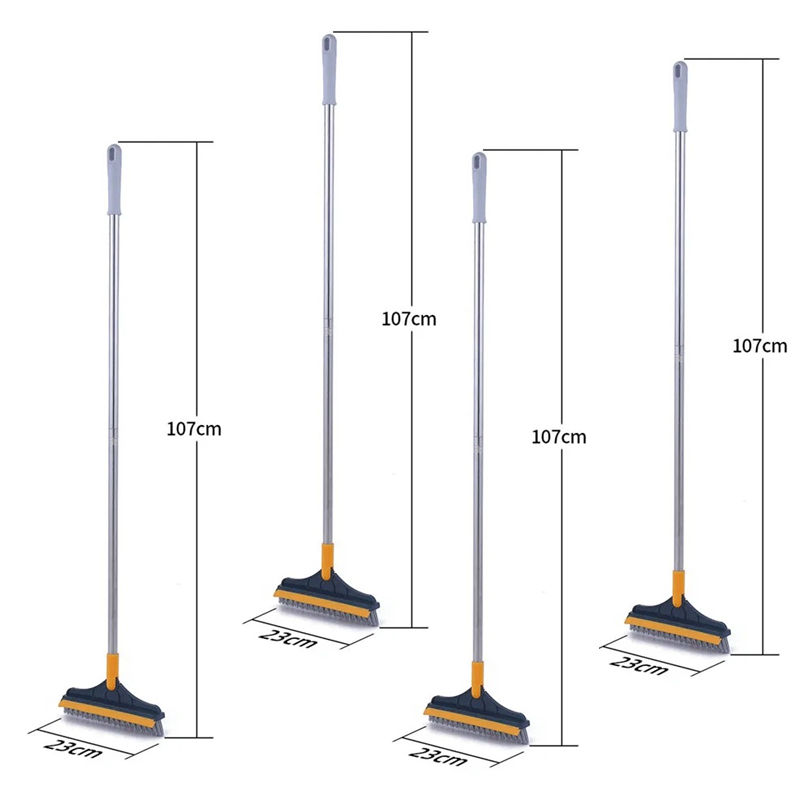 الصورة المصغرة: Long Handle Household Bathroom Floor Cleaning Brush - Tile & Grout Cleaner with 