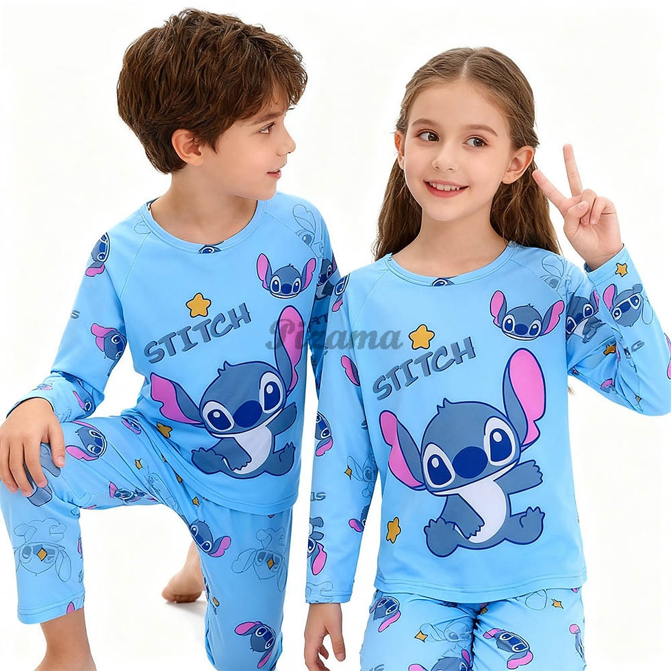 Pigiama Stitch Spring Autumn Full Sleeve Stitch Pyjamas Sets Kids Clothes Boys C