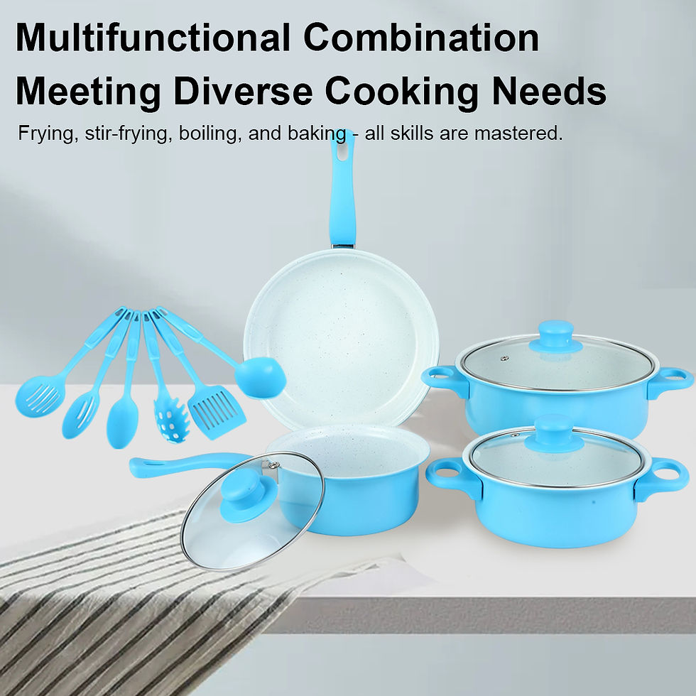 Thumbnail: Versatile Cooking Pot Set Multifunctional Deep Frying Pan Durable Non Stick Cook