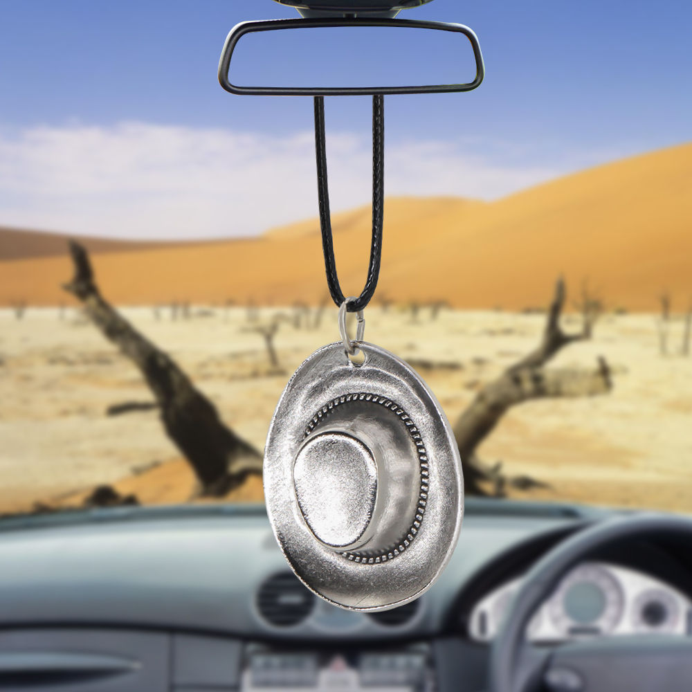 Car Pendant Personalized Creative cowboy hat Rearview Mirror Decoration Hanging 