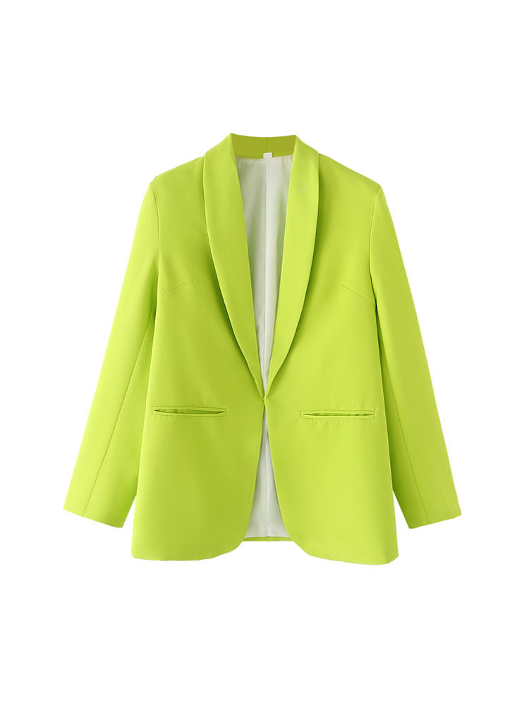 الصورة المصغرة: Women's Fashion Front Open Blazer Coat Long Sleeve Office Wear with Welt Pockets
