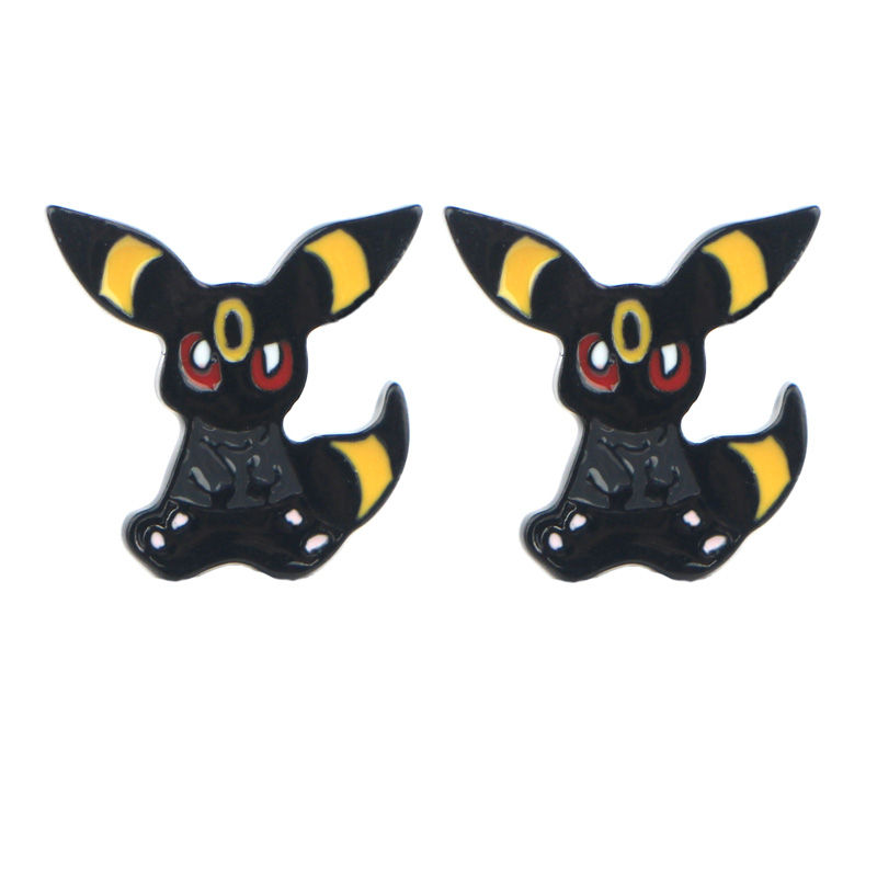 الصورة المصغرة: Anime Piercing Earrings Cartoon Kawaii Cute Stud Earrings for Woman Girls Kids F