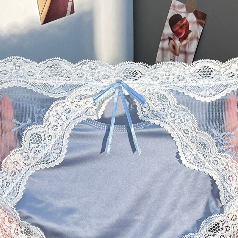 الصورة المصغرة: Panties Women‘s Underwear Sexy Lace Panties Thongs Sexy Brazilian Pants Silk B