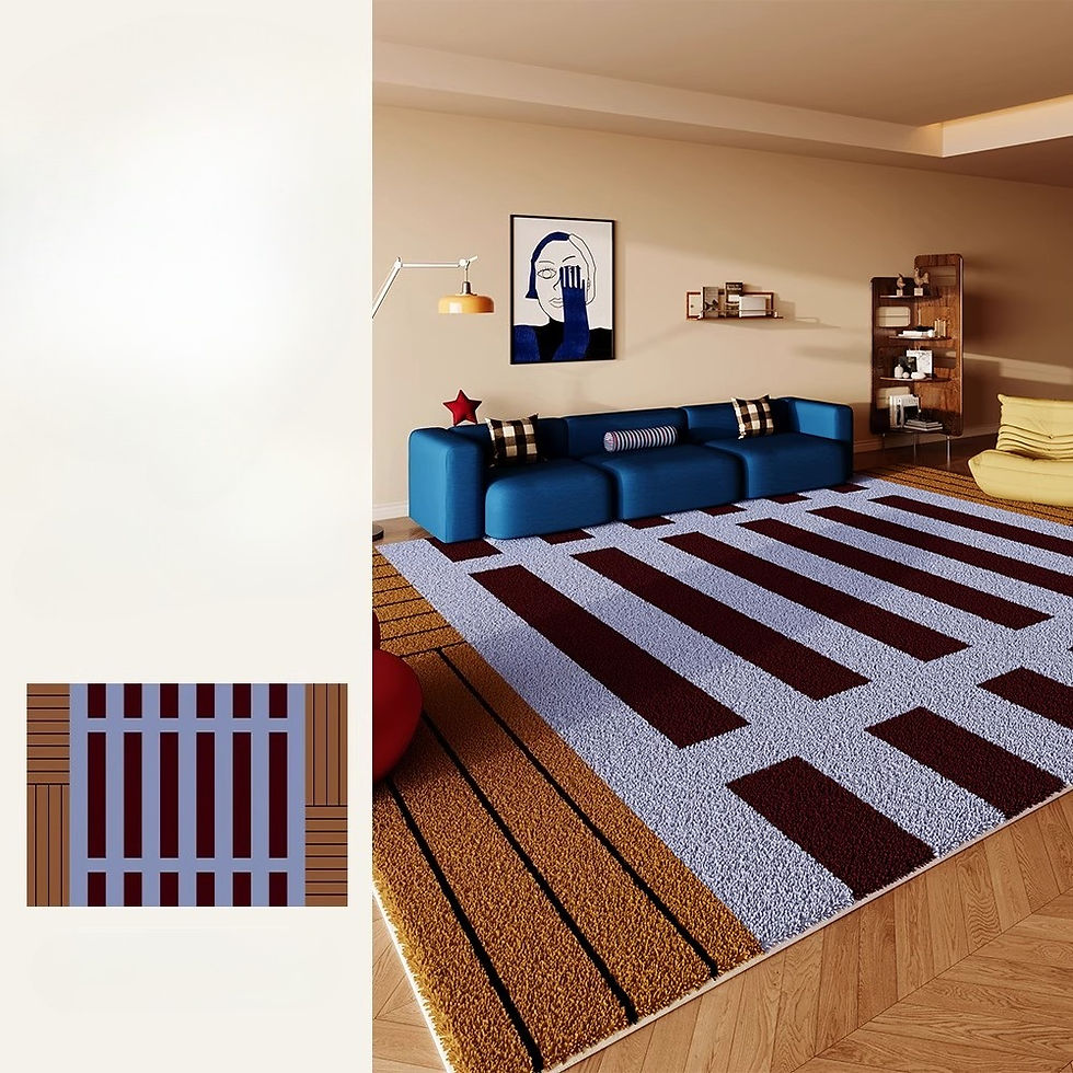 Thumbnail: Retro Style Rugs for Bedroom Large Area Living Room Decoration Anti-slip Carpet 