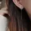 Thumbnail: Drop Ear Line Long Hanging Earrings for Women Rose Gold Color Zircon Crystal Pie