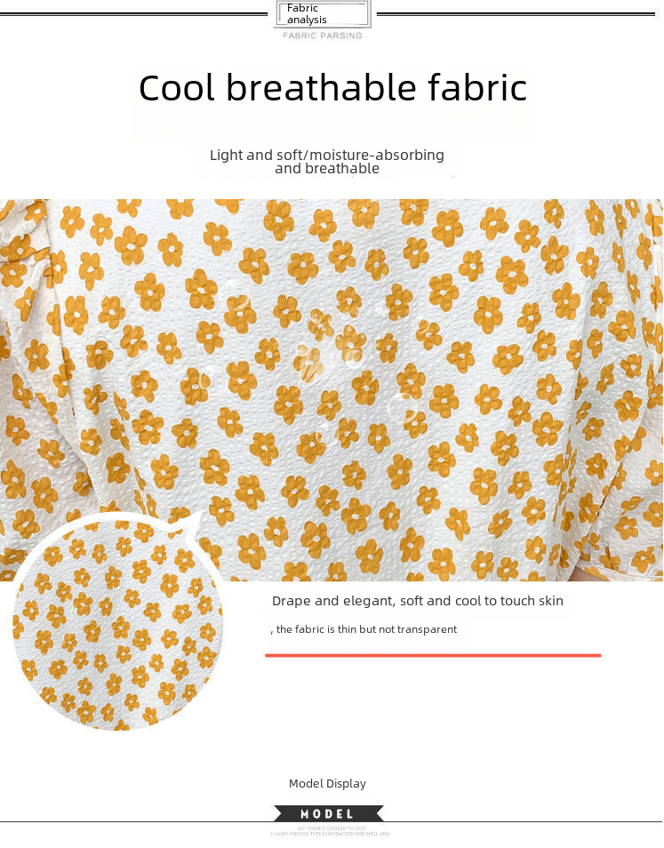 Thumbnail: Loose Summer Maternity Wear Mid-length Dress Fashionable V-neck Flower Print Out